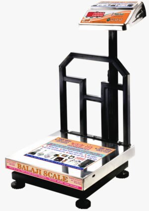 Balaji Scale Digital Platform Weighing Scale 600x600mm Stainless Steel | 500kg Capacity, 50g Accuracy | ISO Certified Digital Weight Machine for Shop, Warehouse, Industrial Use
